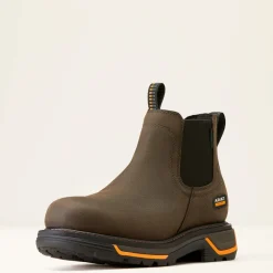 Ariat Men's Big Rig Chelsea Soft Toe WP Work Boot - Iron Coffee - 10042545