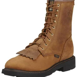 Ariat Men's Cascade 8" Soft Toe Lace Up Western Work Boot- Aged Bark- 10002418
