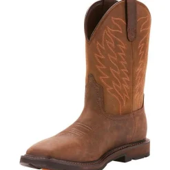 Ariat Men's Groundbreaker 10" Wide Sqr Western Work Boot- 10024984