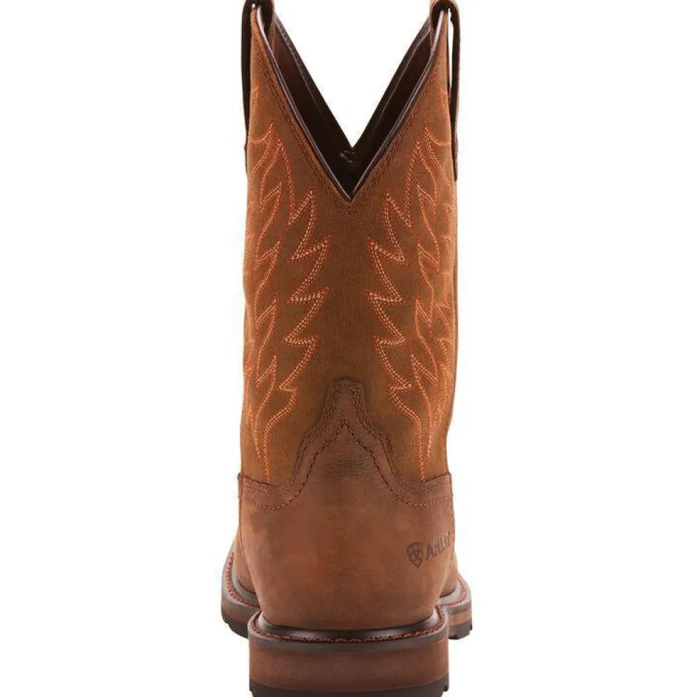 Ariat Men's Groundbreaker 10" Wide Sqr Western Work Boot- 10024984