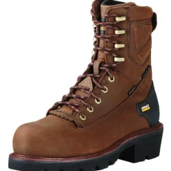 Women Ariat Men's Powerline 8" Comp Toe WP 400g Logger Work Boot - - 10018567