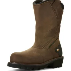 Women Ariat Men's Powerline 11" Comp Toe WP 400g Wellington Work Boot- - 10018569