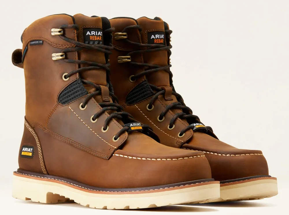 Ariat Men's Rebar Lift 8" Comp Toe WP Work Boot - - 10047028