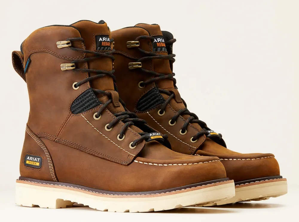 Ariat Men's Rebar Lift 8" Soft Toe WP Work Boot - - 10047029
