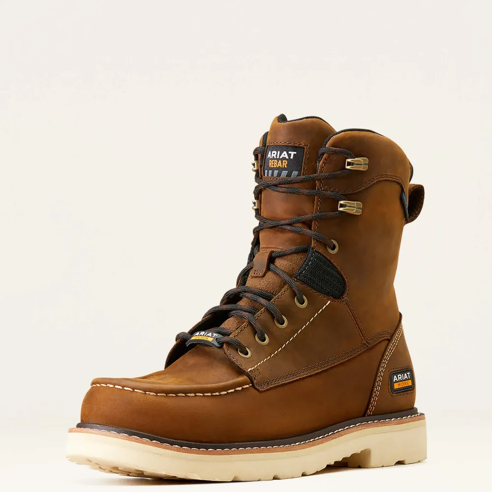 Ariat Men's Rebar Lift 8" Soft Toe WP Work Boot - - 10047029