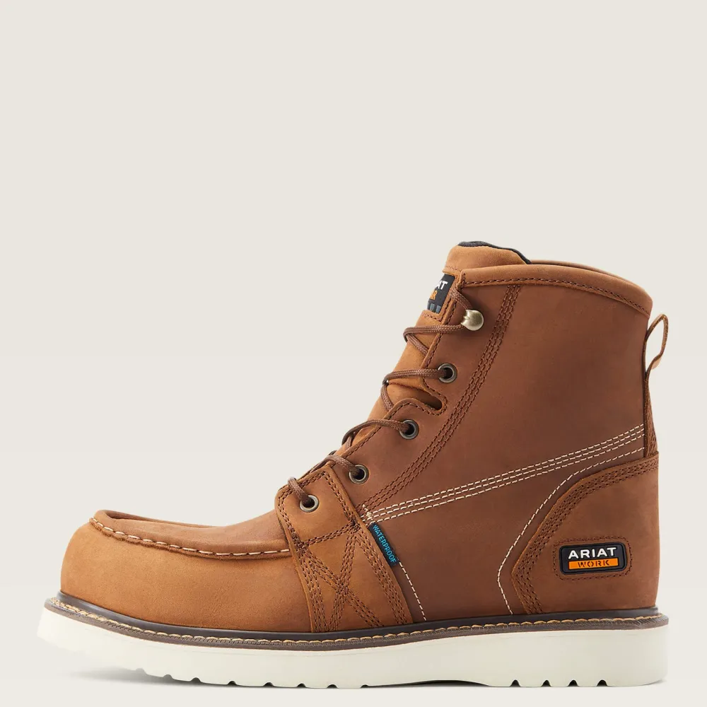 Ariat Men's Rebar Wedge 6" Comp Toe WP Work Boot - Aged - 10044540