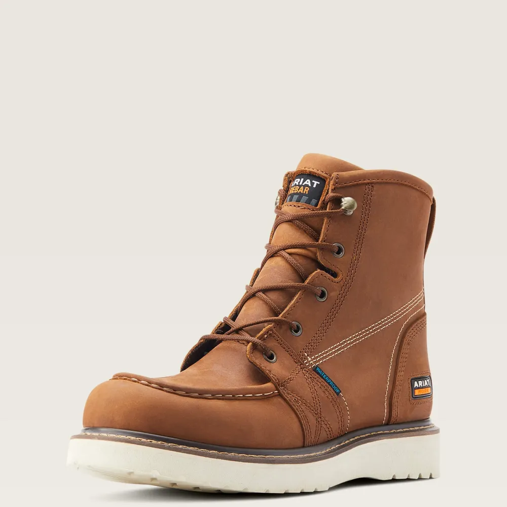 Ariat Men's Rebar Wedge 6" Soft Toe WP Work Boot - Aged - 10044539