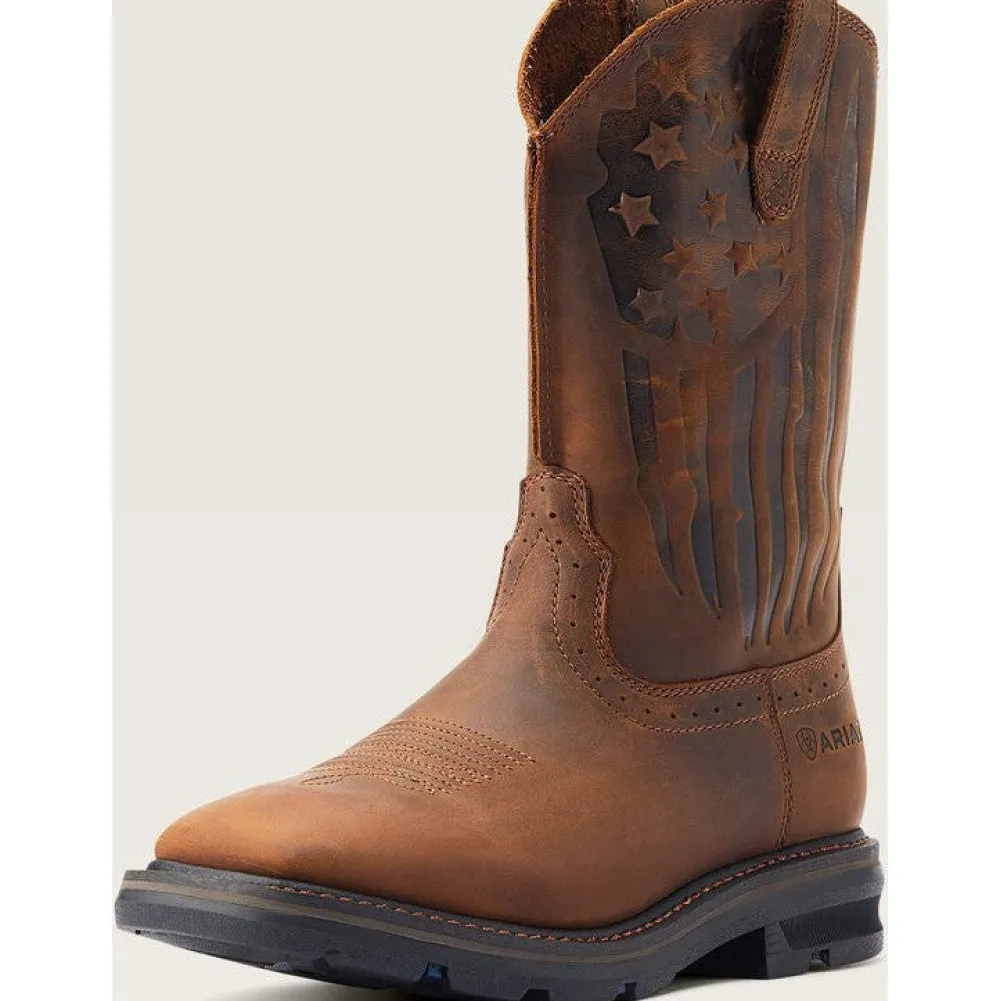 Ariat Men's Sierra Shock Shield Patriot Western Work Boot - - 10044505