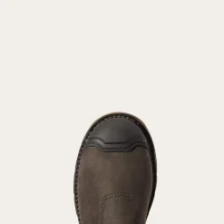 Women Ariat Men's Stump Jumper Pull On Comp Toe WP Work Boot - Iron Coffee - 10038282