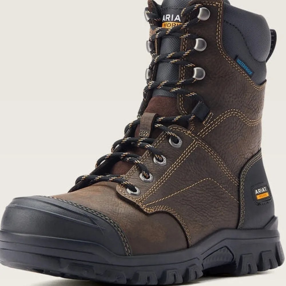 Ariat Men's Treadfast 8" Soft Toe WP Slip Resist Work Boot - - 10042484