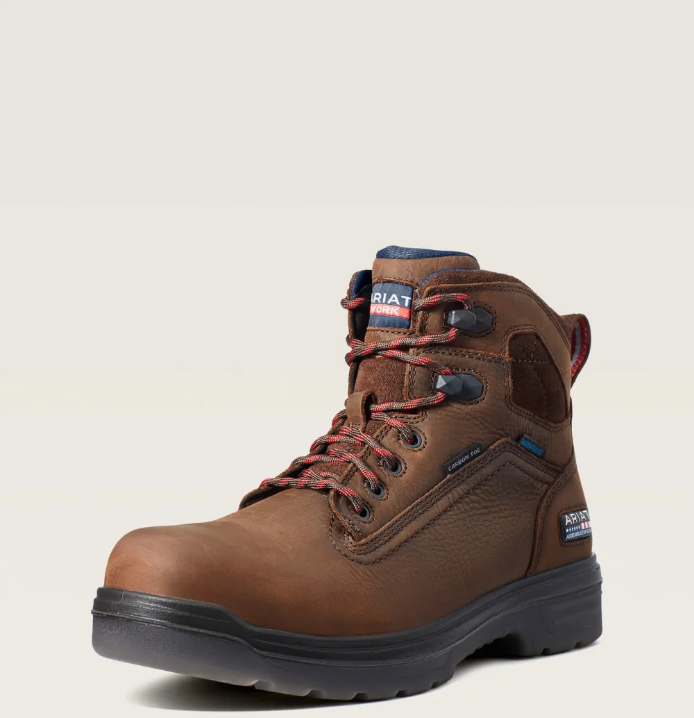 Ariat Men's Turbo 6" Carbon Toe WP USA Assembled Work Boot - - 10036739