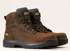 Ariat Men's Turbo 6" Carbon Toe WP Work Boot - Rich - 10046861