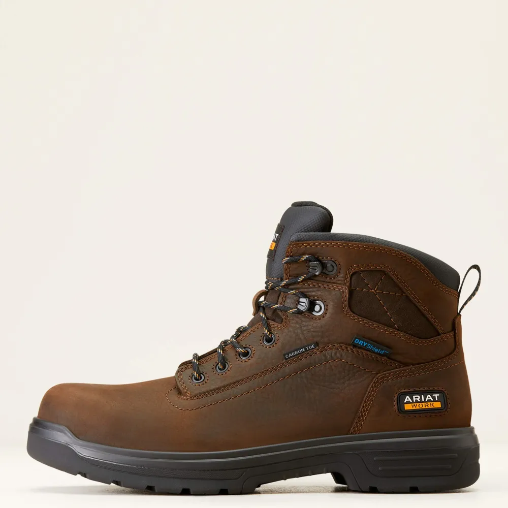 Ariat Men's Turbo 6" Carbon Toe WP Work Boot - Rich - 10046861