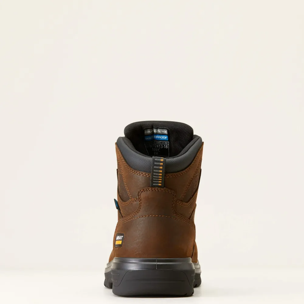 Ariat Men's Turbo 6" Carbon Toe WP Work Boot - Rich - 10046861