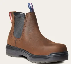 Ariat Men's Turbo Chelsea Carbon Toe WP USA Assembled Work Boot - - 10036738