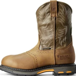 Ariat Men's WorkHog 10" Comp Toe WP Western Work Boot - Aged Bark - 10008635
