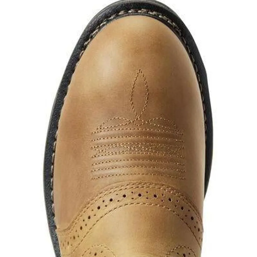 Ariat Men's WorkHog 10" Comp Toe WP Western Work Boot - Aged Bark - 10008635