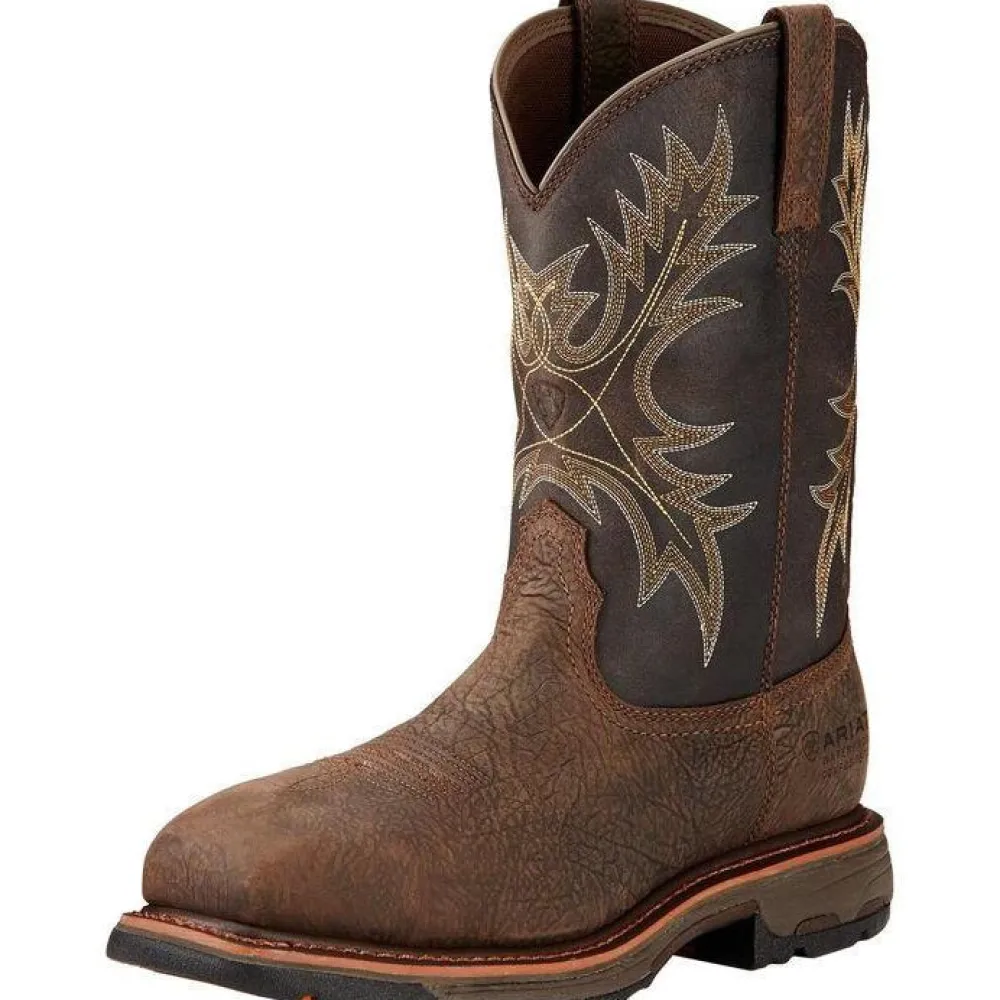 Ariat Men's WorkHog 11" Comp Toe WP Western Work Boot - Bruin - 10017420