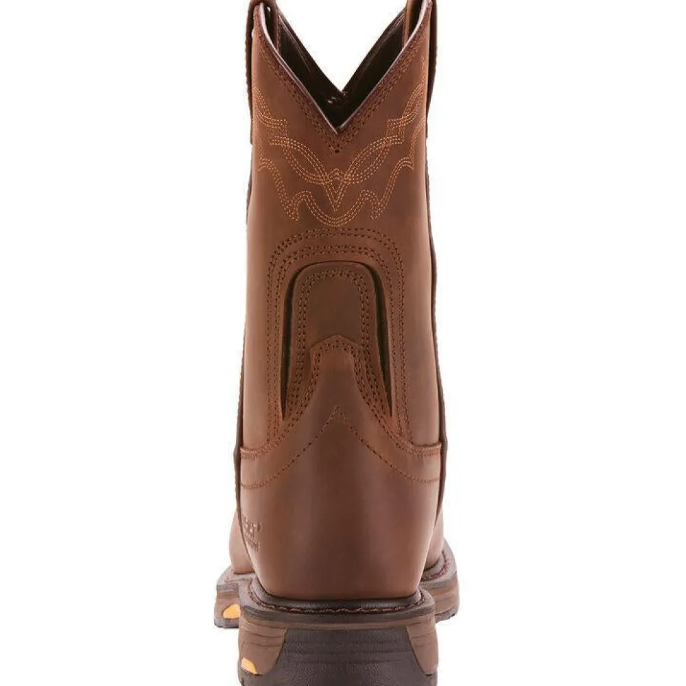 Ariat Men's WorkHog 10" Soft Toe WP Western Work Boot - Oily - 10001198