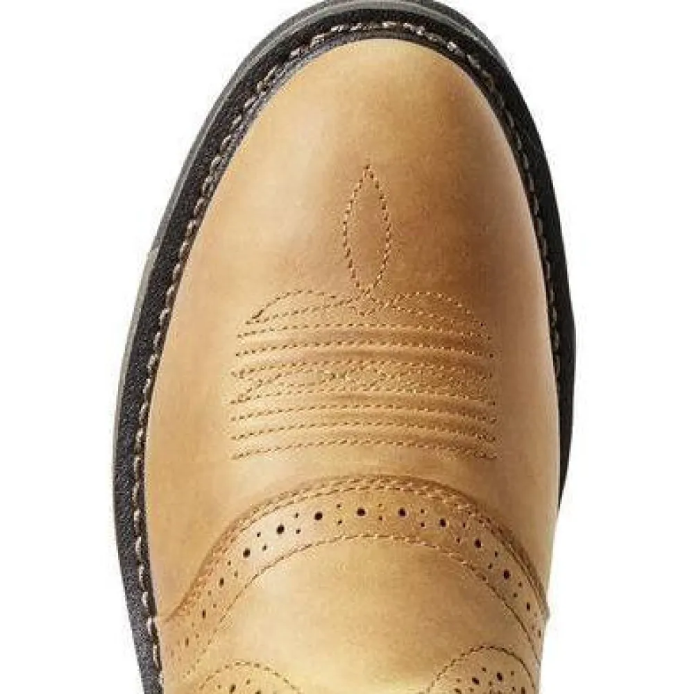 Ariat Men's WorkHog 10" Soft Toe WP Western Work Boot - Aged Bark - 10008633