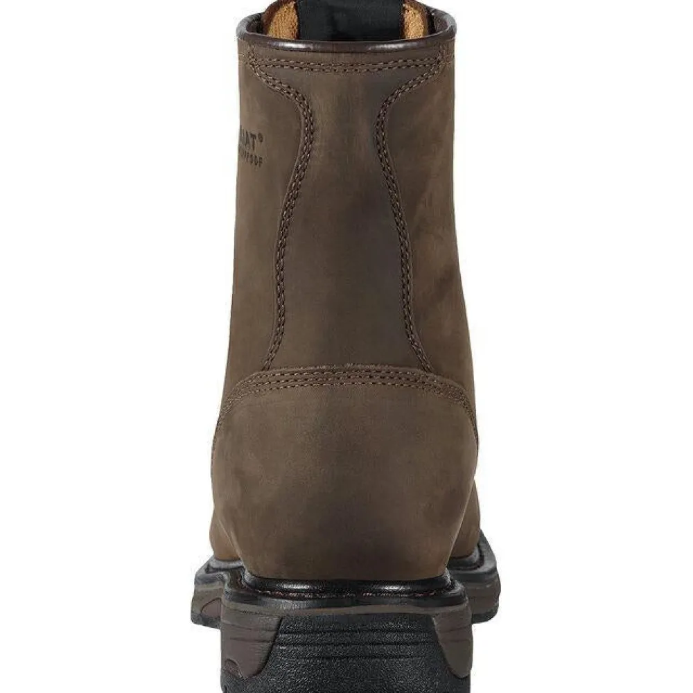 Ariat Men's WorkHog 8" Soft Toe WP Western Work Boot - Oily - 10011939