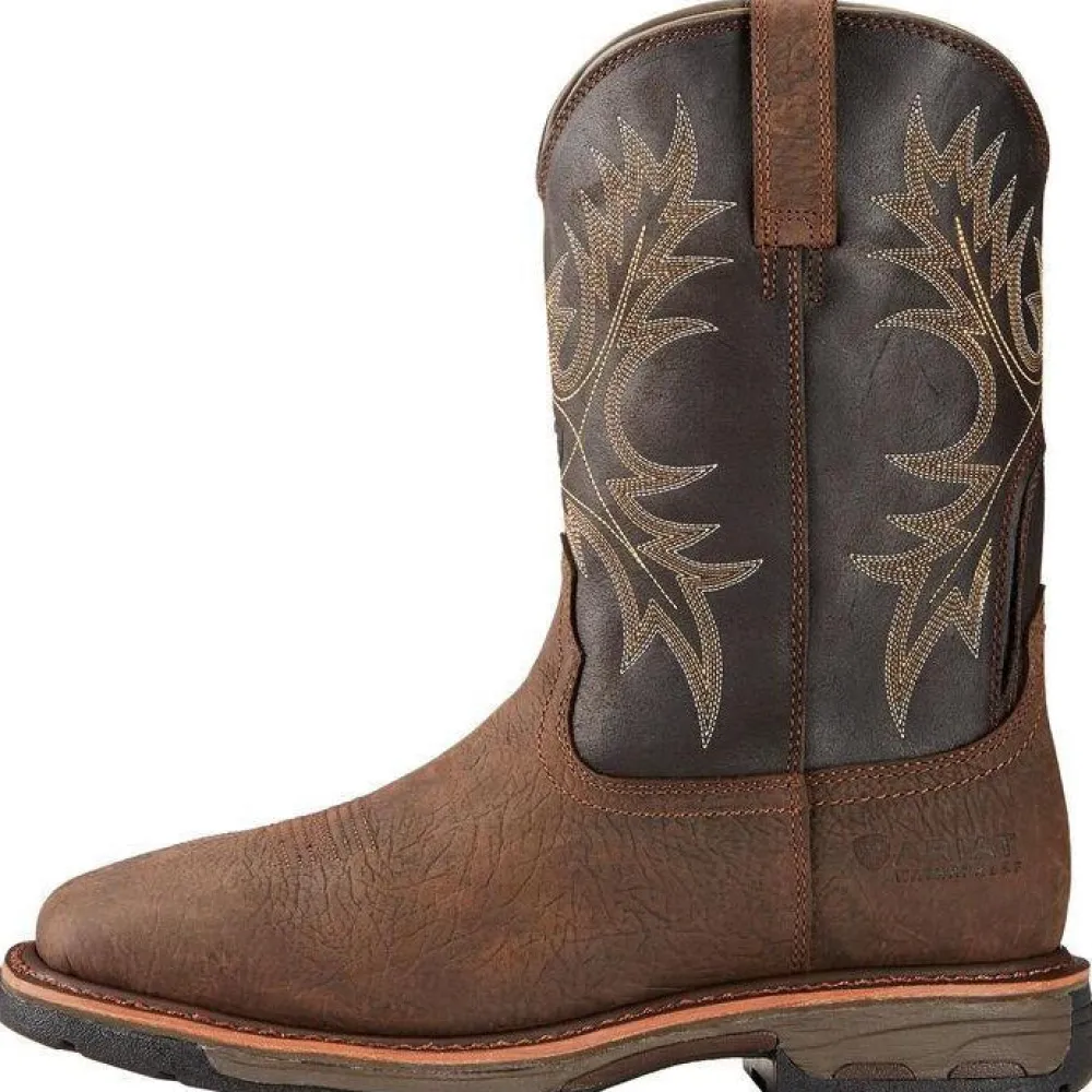 Ariat Men's WorkHog 11" Soft Toe Western Work Boot - Bruin - 10017436