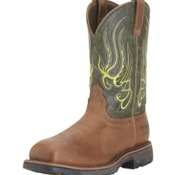 Ariat Men's WorkHog Mesteno 11" Comp Toe WP Western Work Boot- Rust - 10015400