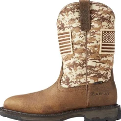 Ariat Men's WorkHog Patriot 11" Steel Toe Western Work Boot - Earth - 10022968