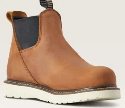 Ariat Women's Rebar Wedge Comp Toe WP Chelsea Work Boot -Aged - 10042564