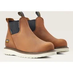 Ariat Women's Rebar Wedge Comp Toe WP Chelsea Work Boot -Aged - 10042564