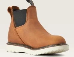 Ariat Women's Rebar Wedge WP Chelsea Work Boot -Aged - 10042481