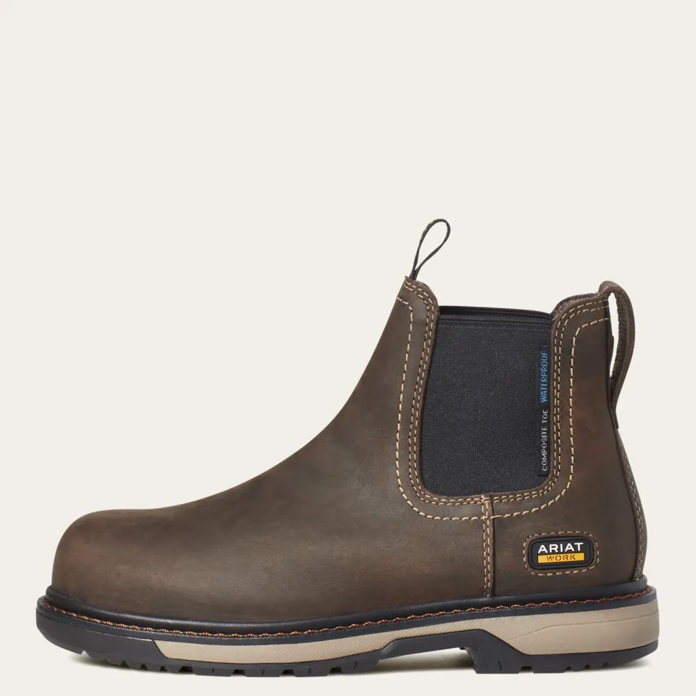 Ariat Women's Riveter Chelsea Comp Toe CSA WP PR Work Boot - - 10035772