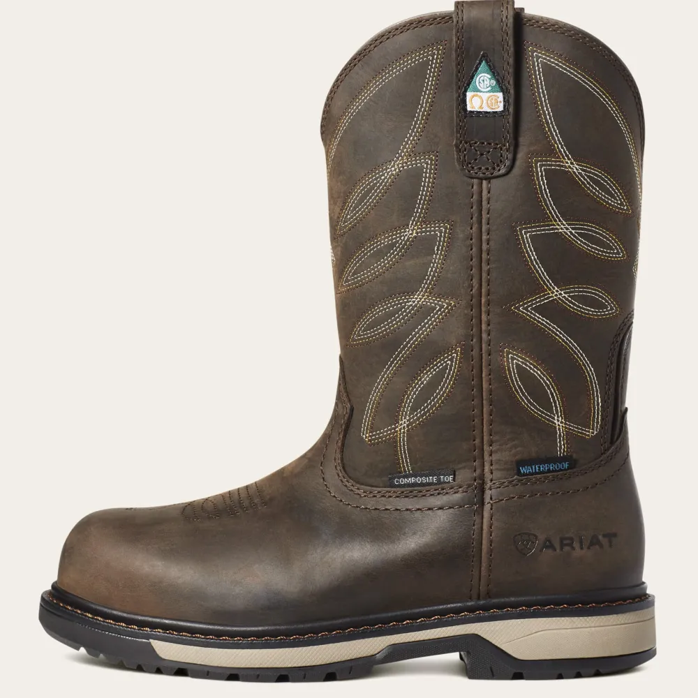Women Ariat Women's Riveter Pull-On Comp Toe CSA WP PR Work Boot - - 10035774