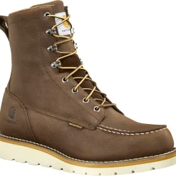 Women Carhartt Men's 8" WP Soft Toe Wedge Work Boot - Dark - FW8095-M