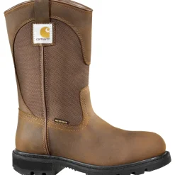 Women Carhartt Women's 10" Soft Toe WP Wellington Work Boot Brown CWP1150