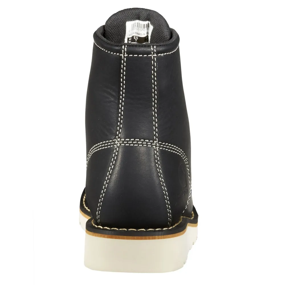 Women Carhartt Women's 6" Soft Toe WP Wedge Work Boot- Black- FW6021-W