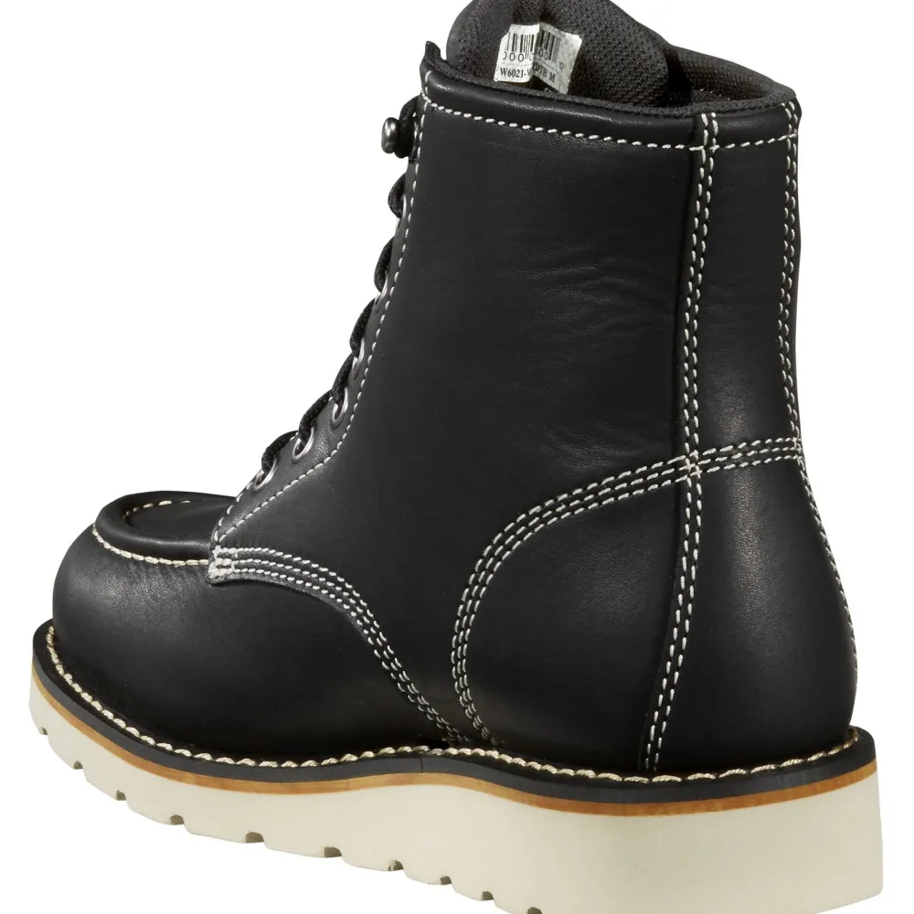 Women Carhartt Women's 6" Soft Toe WP Wedge Work Boot- Black- FW6021-W