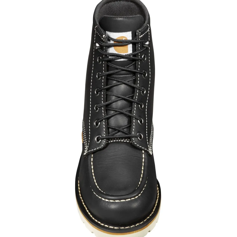Women Carhartt Women's 6" Soft Toe WP Wedge Work Boot- Black- FW6021-W