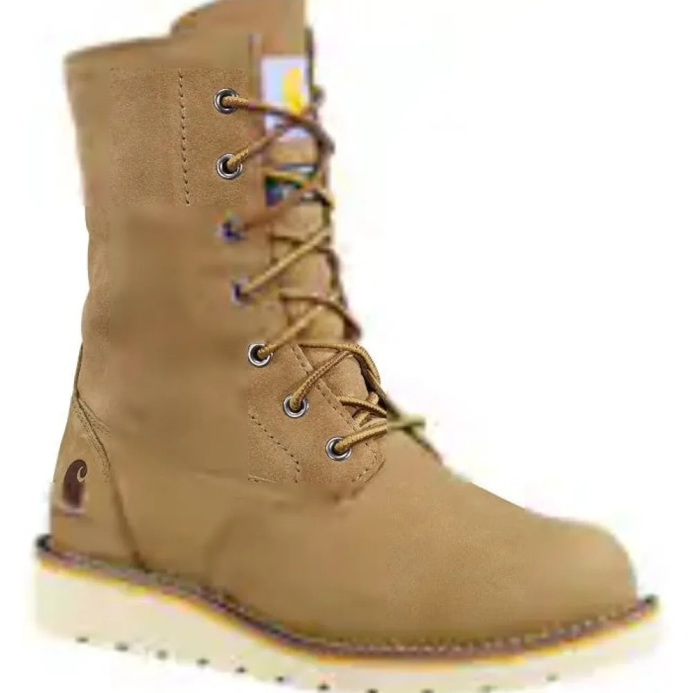 Women Carhartt Women's Fold Down 8" WP Wedge Winter Boot -Hickory- FW8069-W