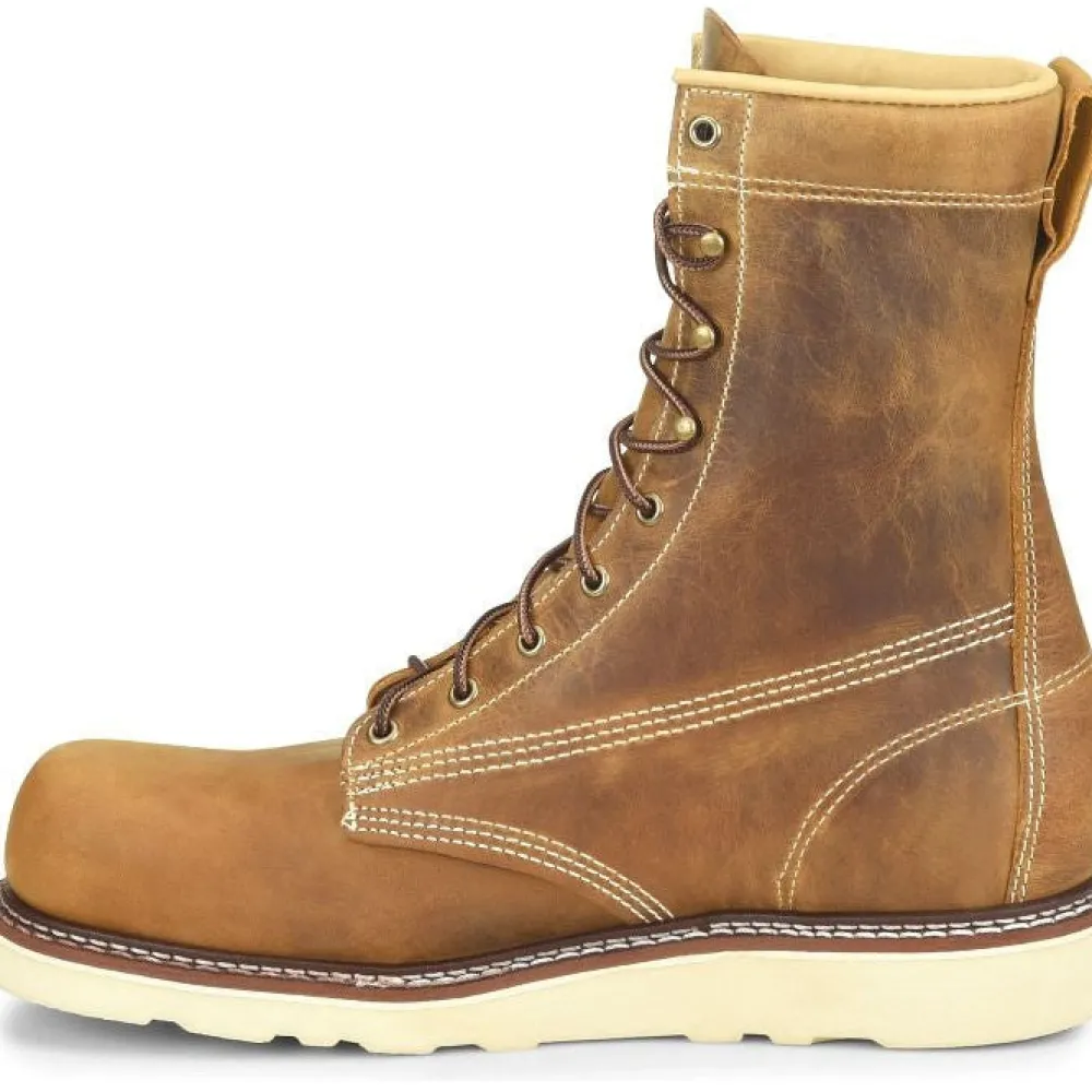 Women Carolina Men's Amp USA 8" Steel Toe Slip Resist Work Boot -- CA7505