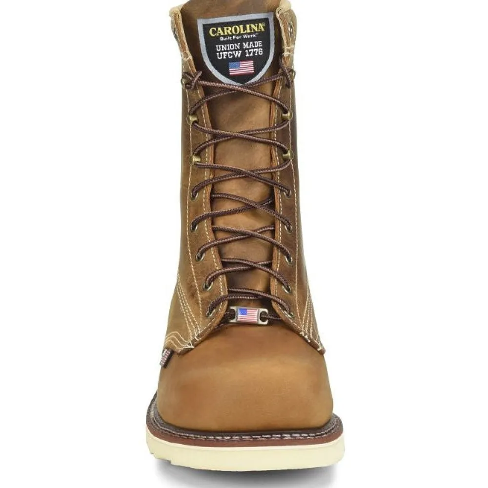 Women Carolina Men's Amp USA 8" Steel Toe Slip Resist Work Boot -- CA7505