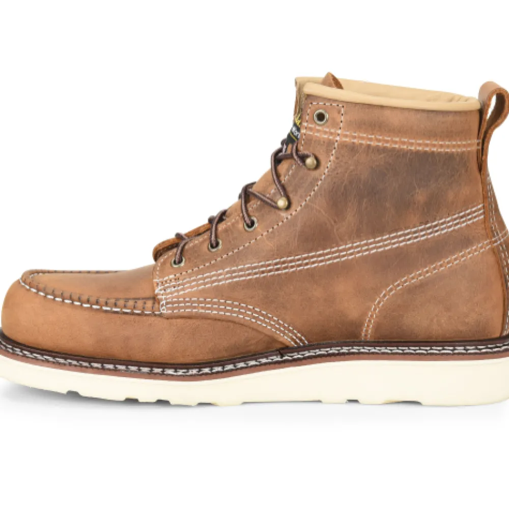 Women Carolina Men's AMP USA Made 6" Moc Toe Wedge Work Boot - CA7011