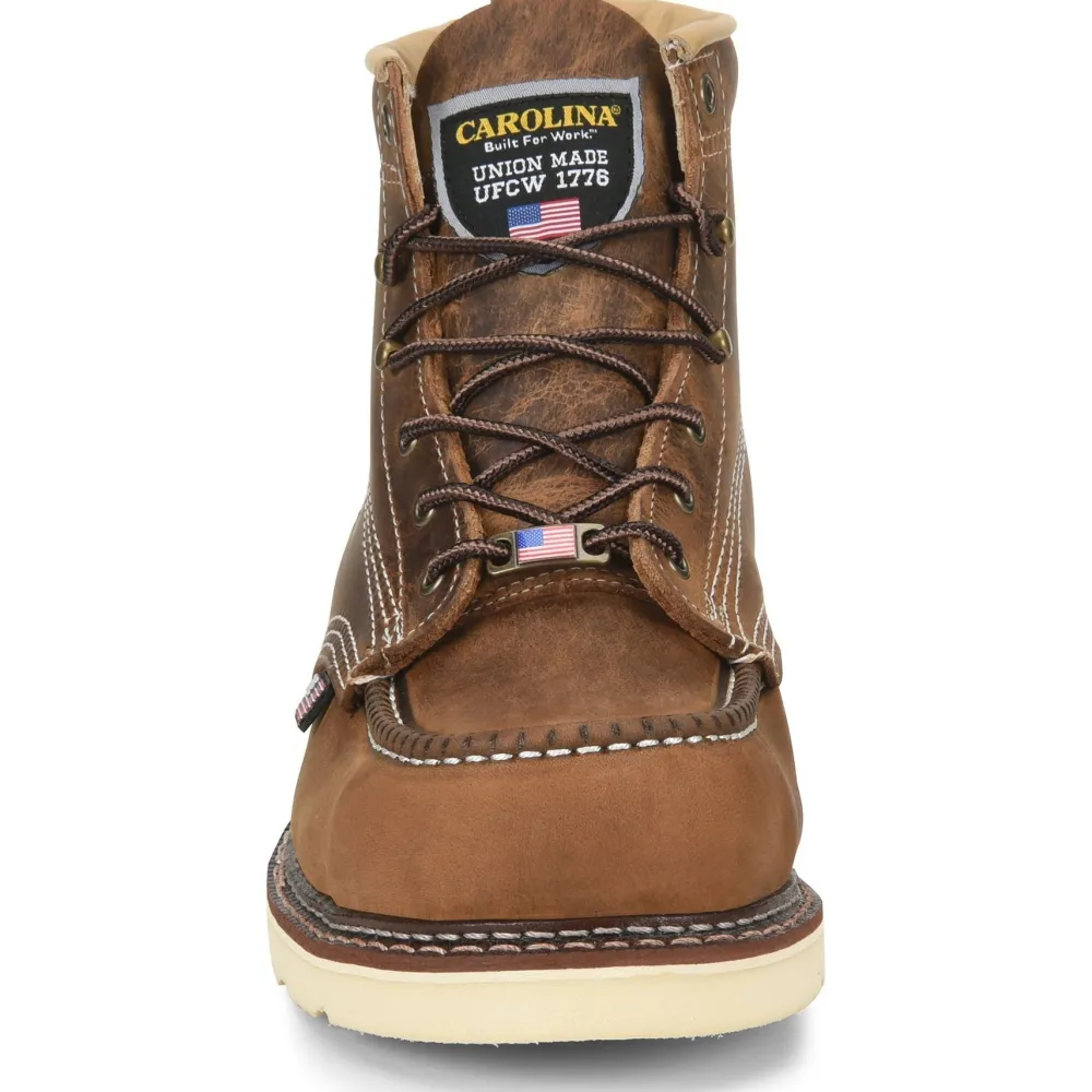 Women Carolina Men's AMP USA Made 6" Stl Toe Wedge Work Boot - CA7811
