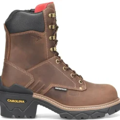 Women Carolina Men's Cardinal 8" Comp Toe WP Side Zip Work Boot -Brown- CA7839