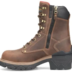 Women Carolina Men's Cardinal 8" Comp Toe WP Side Zip Work Boot -Brown- CA7839