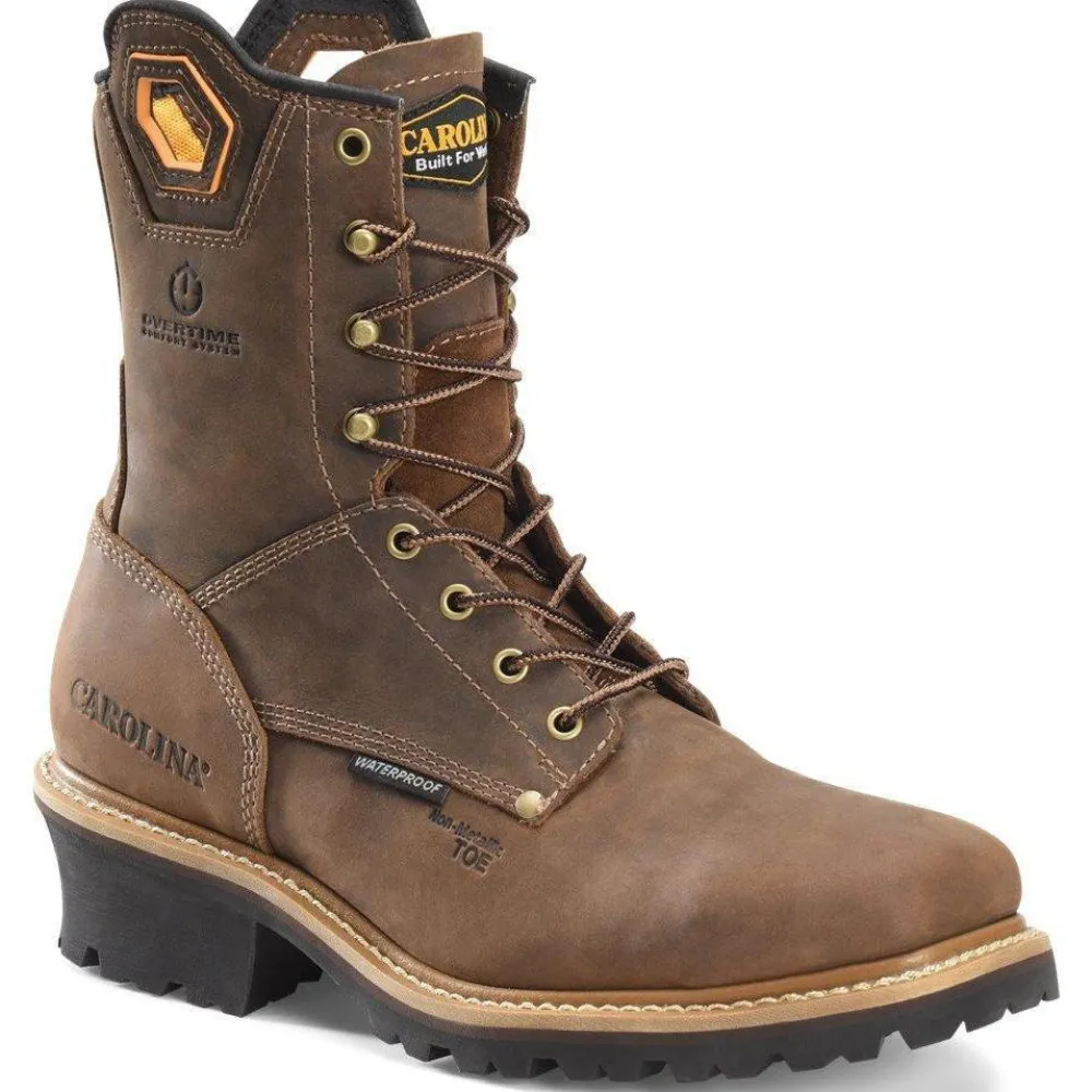 Women Carolina Men's Coppice 8" Composite Toe WP Logger Work Boot - - CA9855