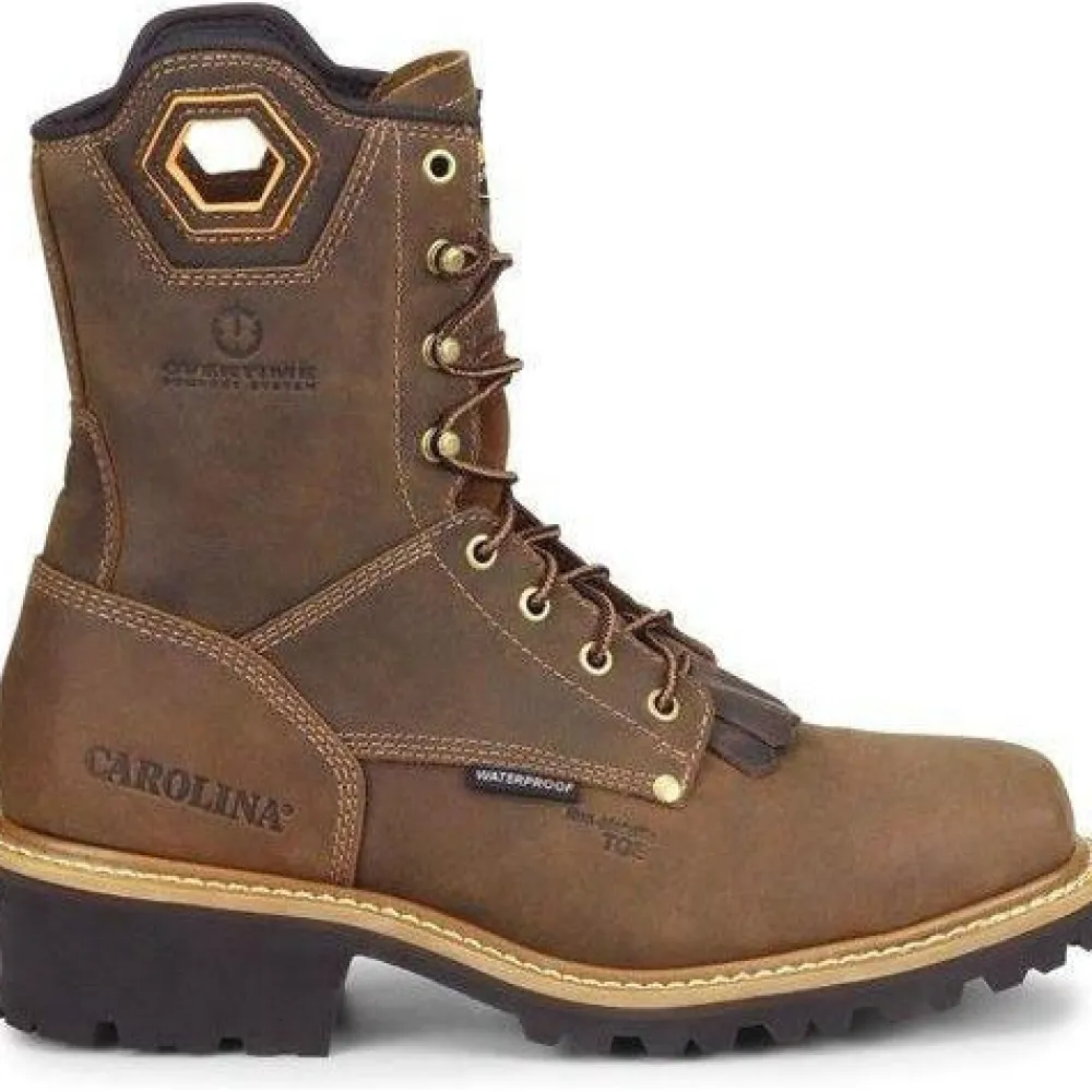 Women Carolina Men's Coppice 8" Composite Toe WP Logger Work Boot - - CA9855