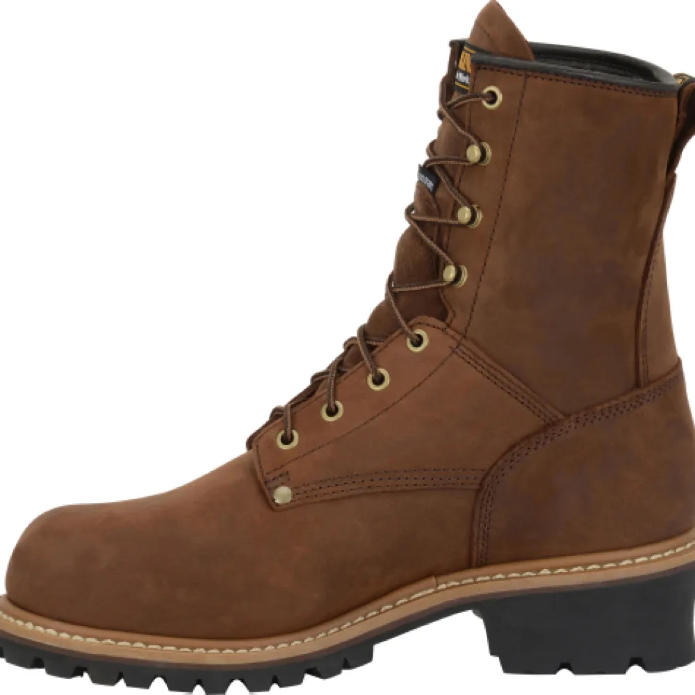 Women Carolina Men's Elm 8" WP Insulated Logger Work Boot - - CA4821