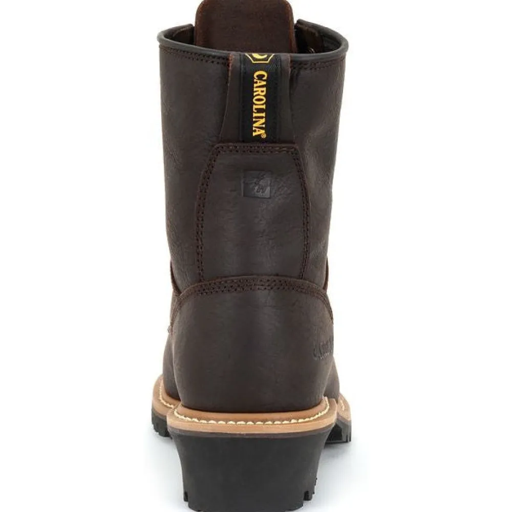 Women Carolina Men's Elm Logger 8" Steel Toe Slip Resist Work Boot -- 1821
