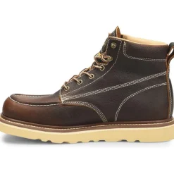 Women Carolina Men’s Flatiron 6” Moc Toe Wedge Work Boot - Brown - CA7043